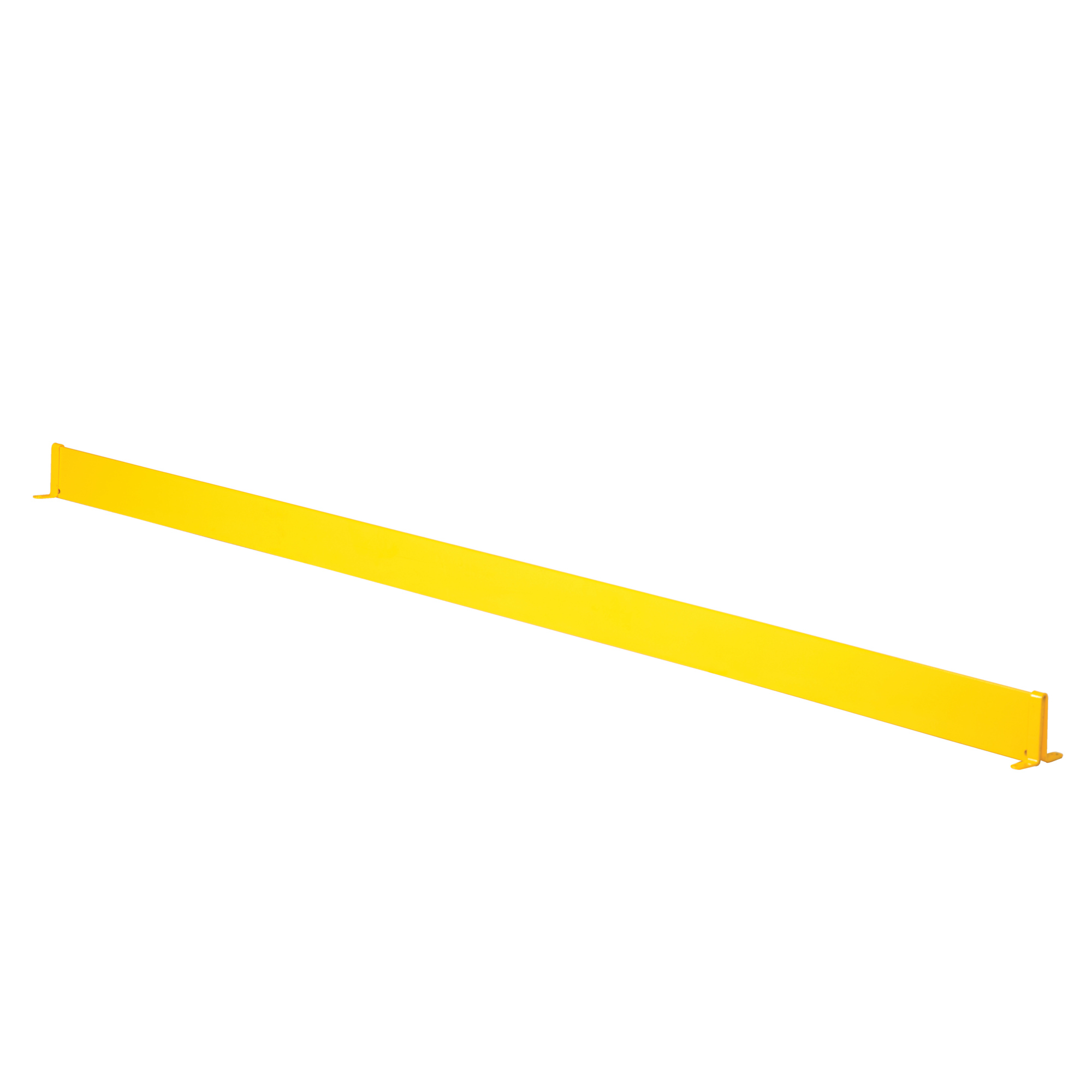 Vestil Steel Square Safety Handrail Toe Board — 92-5/8in. x 3-7/8in. x 4in., Yellow, Model# TOE-B-96-N